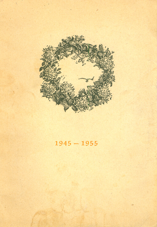 Výtvarní umělci k desátému výročí osvobození : pátá členská výstava : Dům umění města Brna, duben - květen 1955