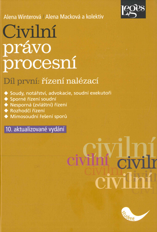 Civilní právo procesní. Díl první, Řízení nalézací