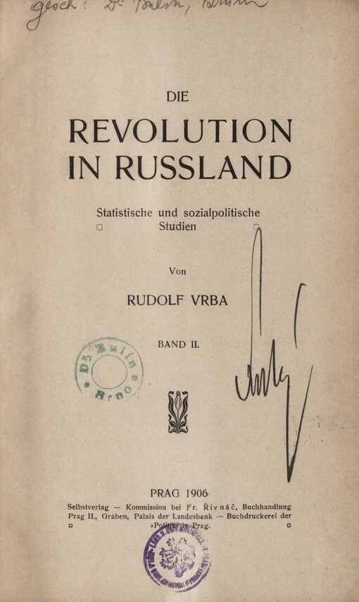 Die Revolution in Russland :statistische und sozialpolitische Studien