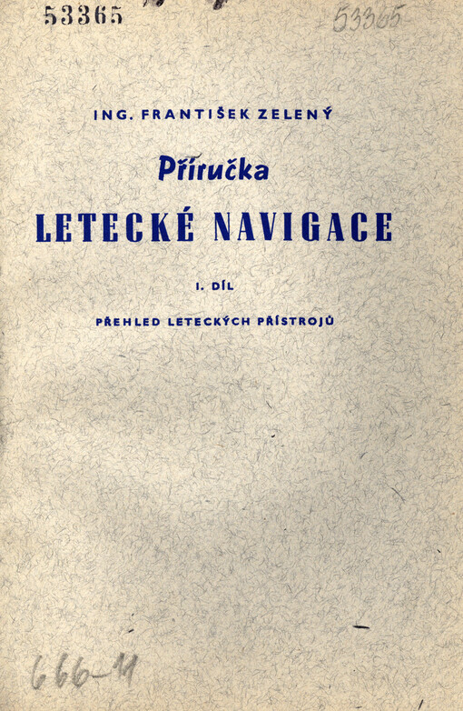 Příručka letecké navigace. I. díl, Přehled leteckých přístrojů