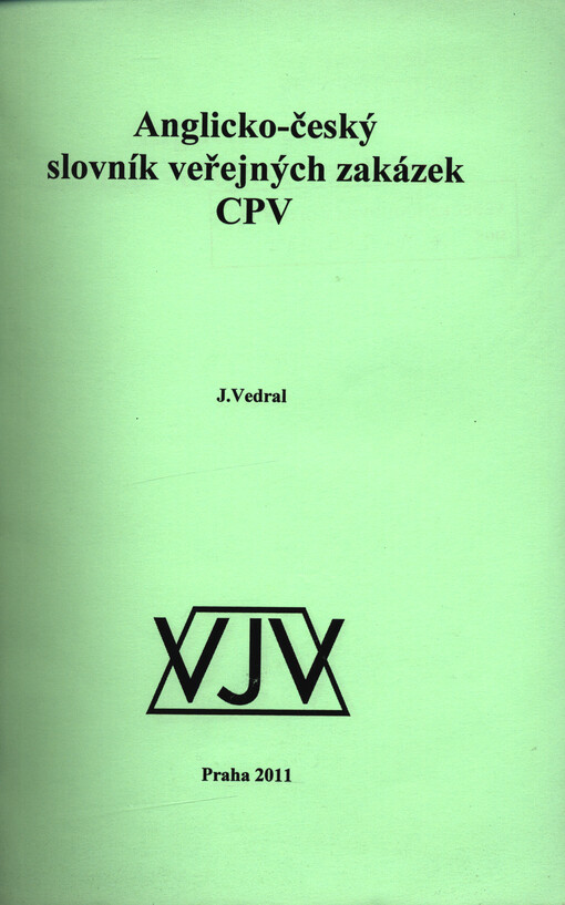 Anglicko-český slovník veřejných zakázek CPV