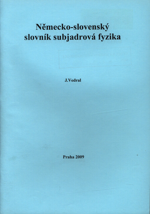 Německo-slovenský slovník - subjadrová fyzika
