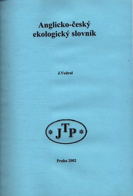 Anglicko-český ekologický slovník