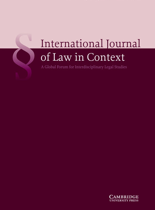 International journal of law in context : a global forum for interdisciplinary legal studies