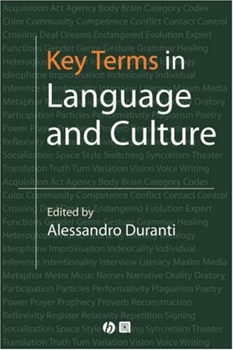 Key terms in language and culture