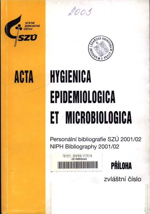 Personální bibliografie SZÚ =NIPH bibliography