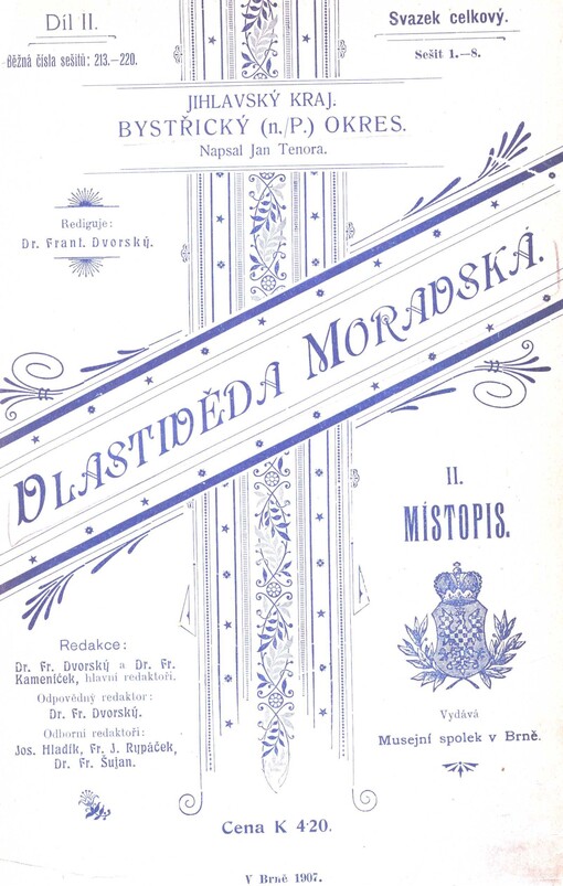Vlastivěda moravská.II,Místopis Moravy.