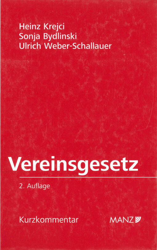 Vereinsgesetz 2002 : Kurzkommentar
