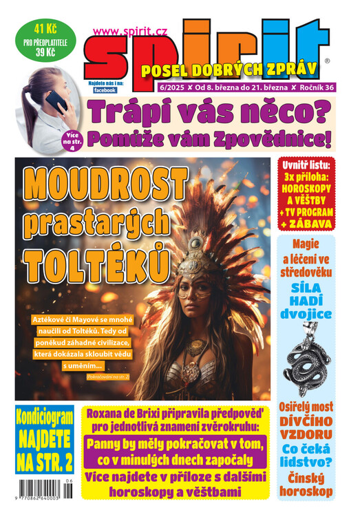 Spirit : krok za kulisy tajemství - horoskopy - snáře - lidové léčitelství - kvizy a křížovky