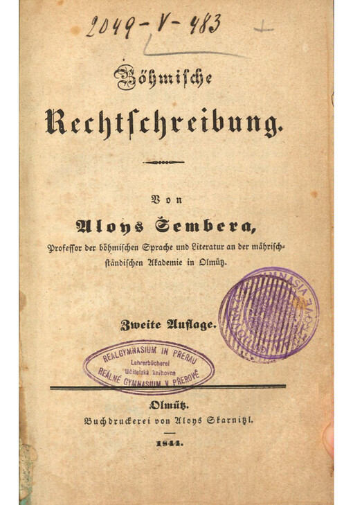 Böhmische Rechtschreibung