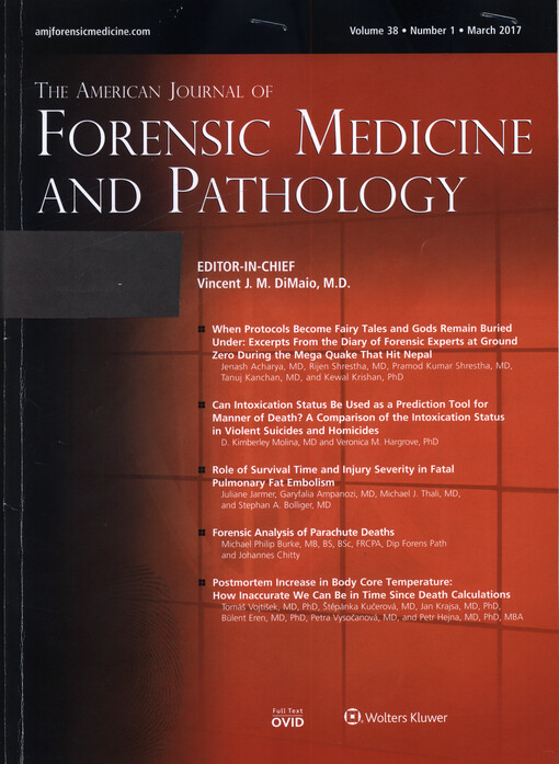 The American journal of forensic medicine and pathology