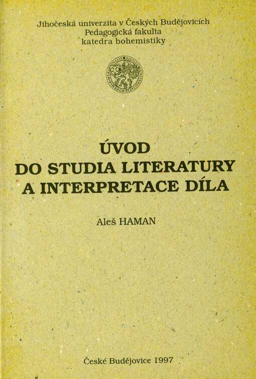 Úvod do studia literatury a interpretace díla