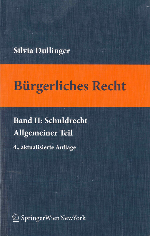 Bürgerliches Recht. Band II, Schuldrecht - Allgemeiner Teil