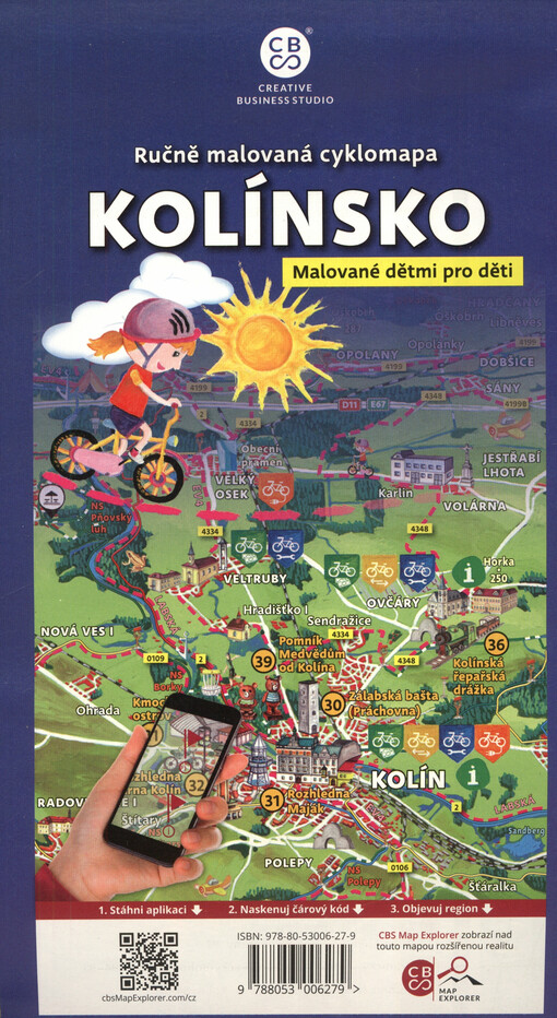 Ručně malovaná cyklomapa Kolínsko : malované dětmi pro děti