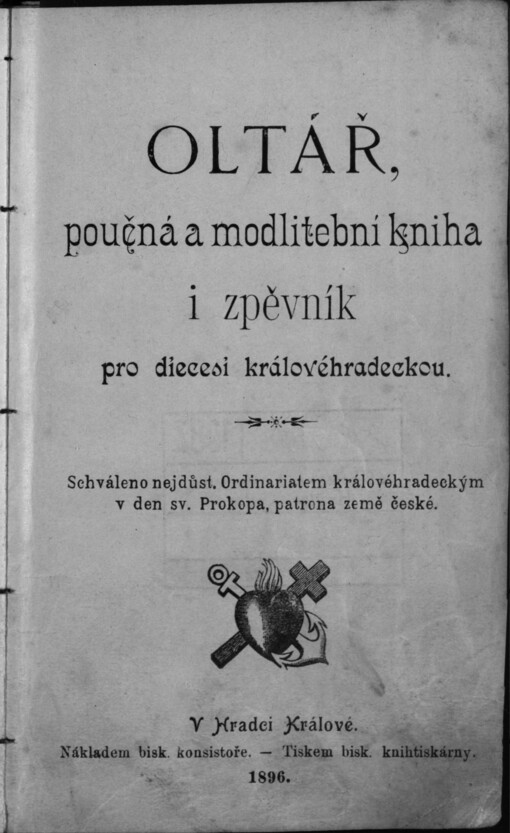 Oltář, poučná a modlitební kniha i zpěvník pro diecesi královéhradeckou