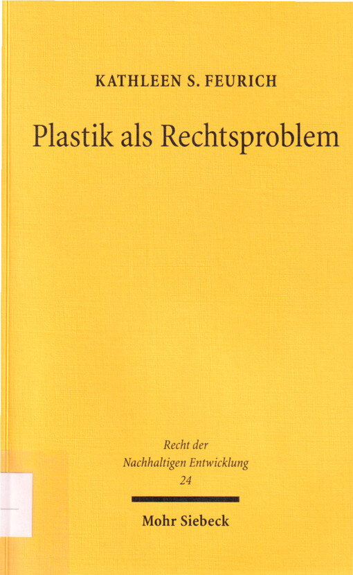 Plastik als Rechtsproblem