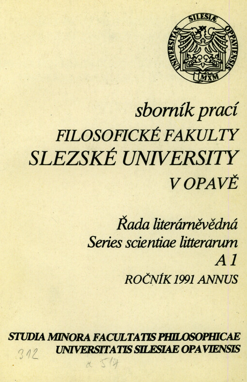 Sborník prací Filosofické fakulty Slezské university v Opavě. Řada literárněvědná (A)