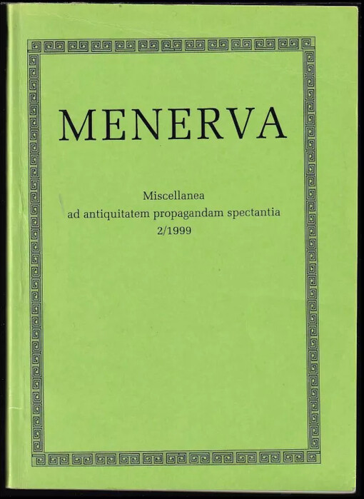 Menerva : miscellanea ad antiquitatem propagandam spectantia - 2