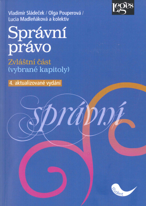 Správní právo : zvláštní část : (vybrané kapitoly)