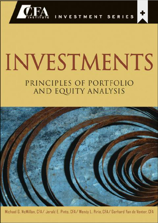 Investments : principles of portfolio and equity analysis