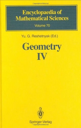 Geometry IV: Non-regular Riemannian Geometry (Encyclopaedia of Mathematical Sciences) (v. 4)
