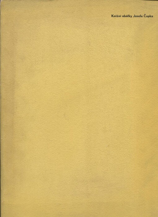 Knižní obálky Josefa Čapka :[výběr obálek ... z let 1919 až 1927