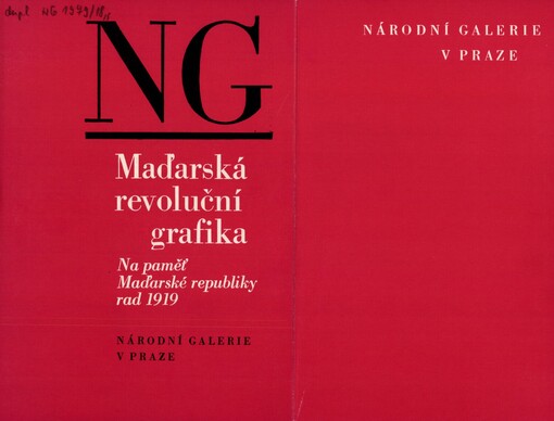 Maďarská revoluční grafika :Na paměť Maďarské republiky rad 1919 : Katalog [výstavy], Praha, listopad-prosinec 1979