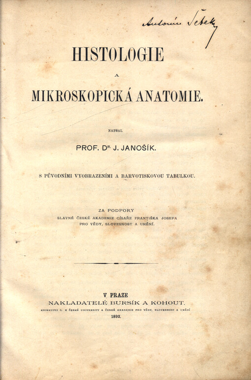 Histologie a mikroskopická anatomie