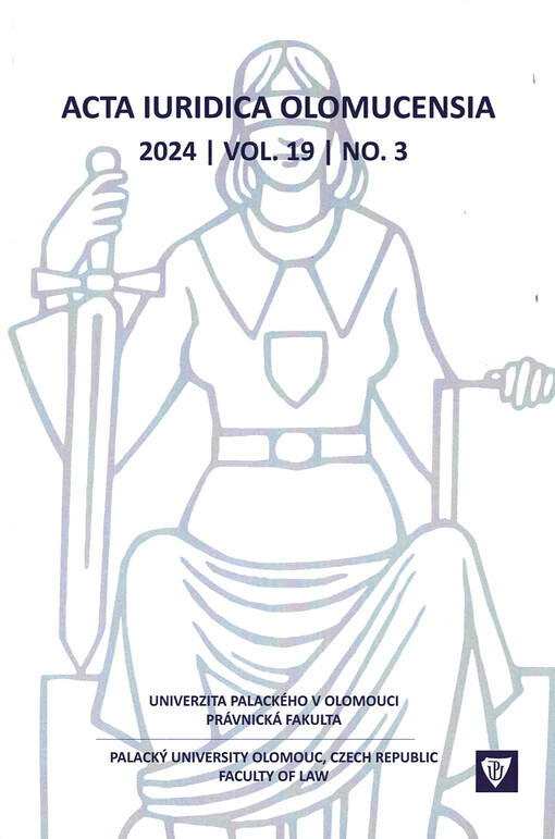 Acta Iuridica Olomucensia : vědecký časopis právnický