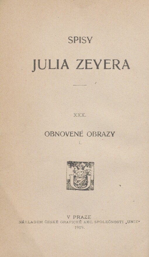 Obnovené obrazy.I, I.