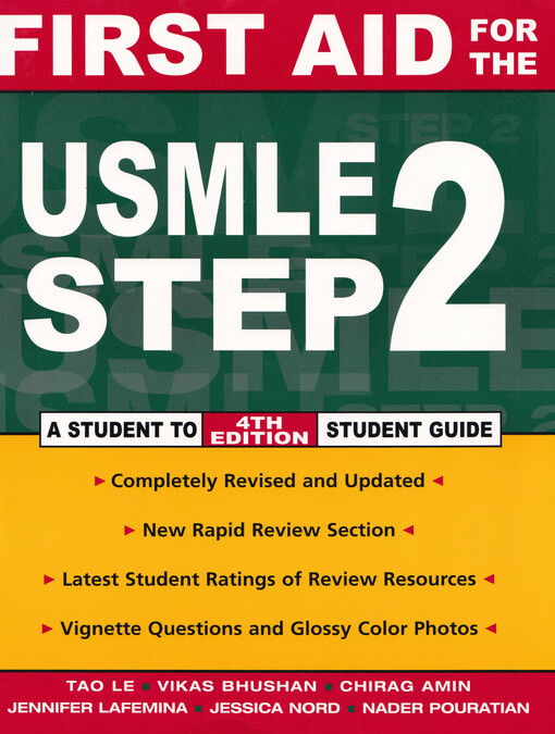 First aid for the USMLE step 2 : a student to student guide