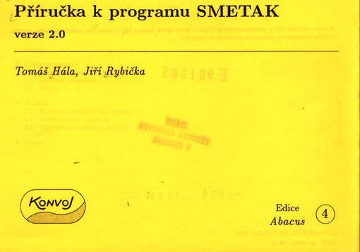 Příručka k programu SMETAK : Verze 2.0