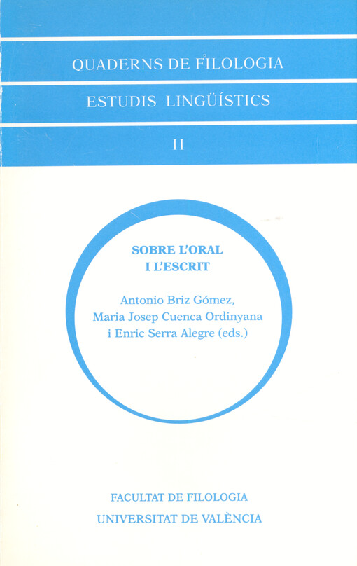 Sobre l'oral i l'escrit