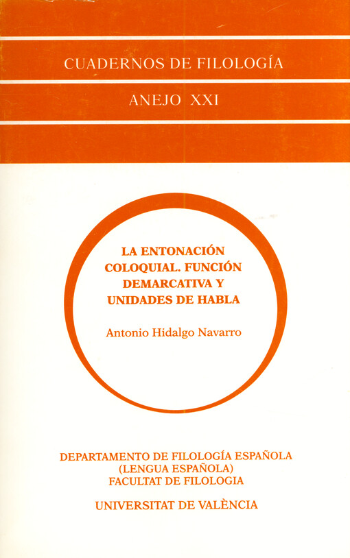 La entonación coloquial : función demarcativa y unidades de habla