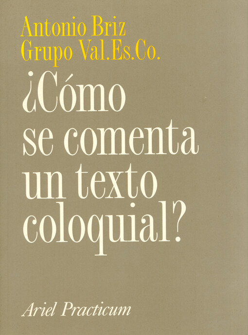 Cómo se comenta un texto coloquial?