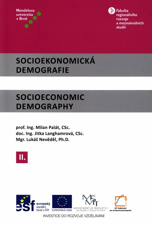 Socioekonomická demografie =Socioeconomic demography, 2. díl