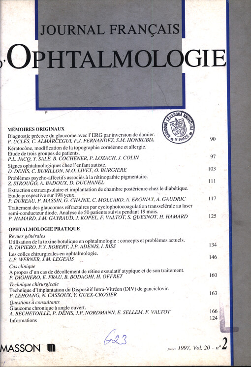 Journal français d'ophtalmologie