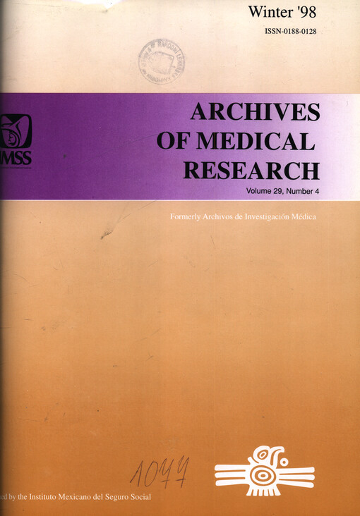 Archives of medical research : official publication of the Instituto Mexicano del Seguro Social