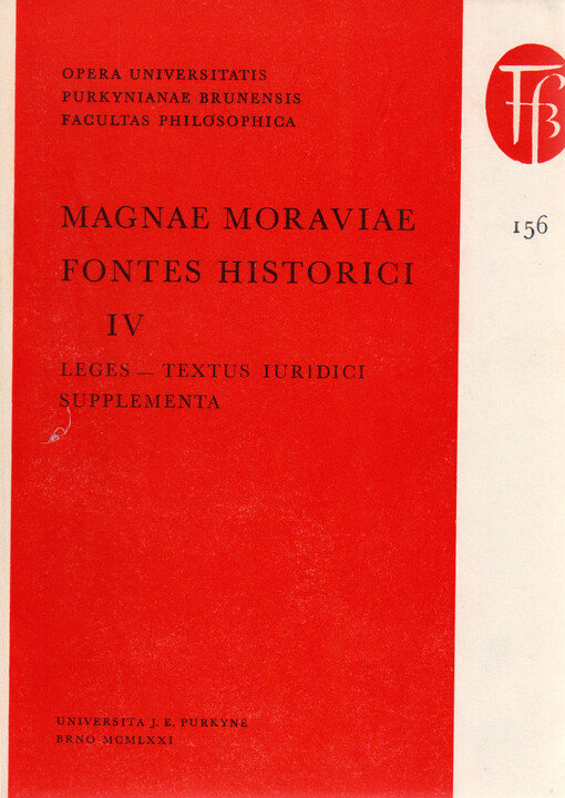 Magnae Moraviae fontes historici