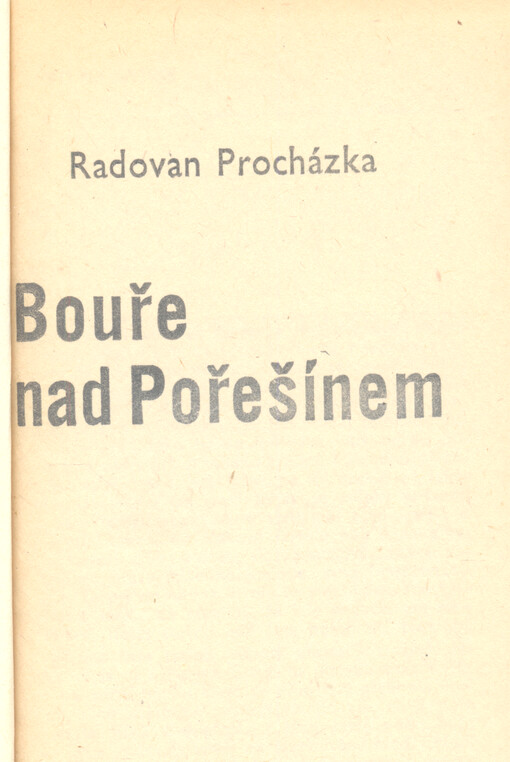 Bouře nad Pořešínem
