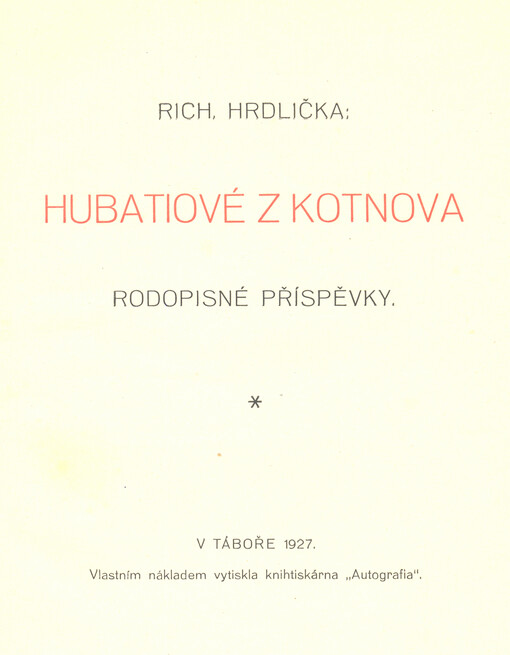 Hubatiové z Kotnova : rodopisné příspěvky