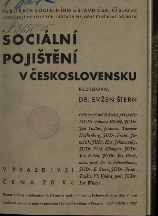 Sociální pojištění v Československu