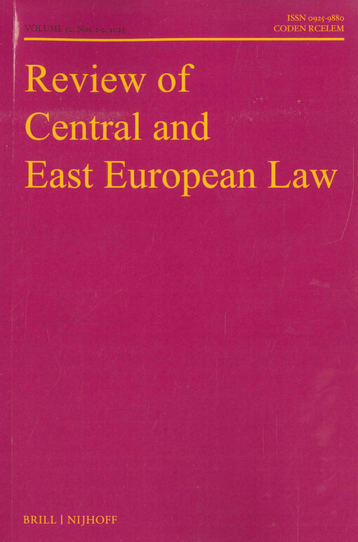 Review of central and east European law.