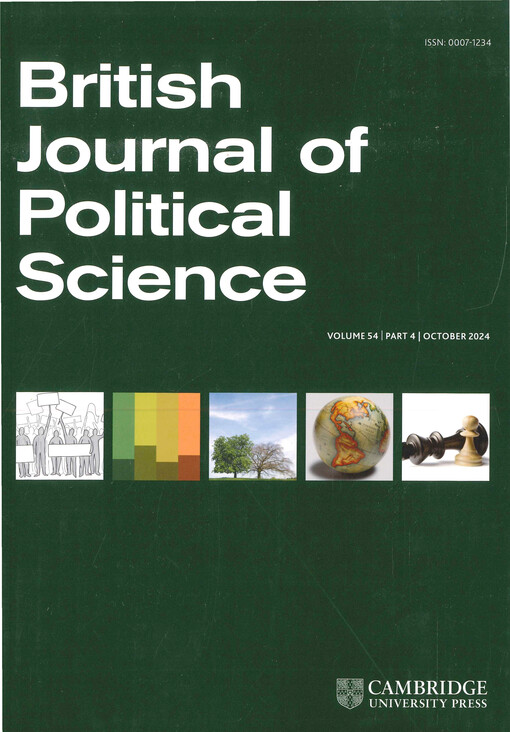 British journal of political science.