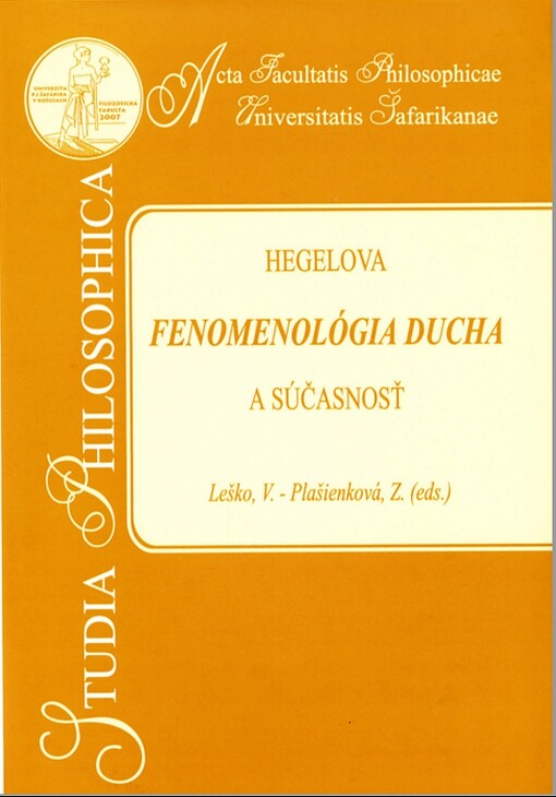 Hegelova fenomenológia ducha a súčastnosť