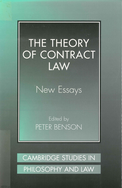 The theory of contract law :new essays