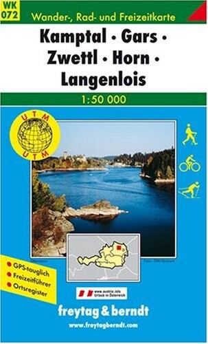 Kamptal-Gars, Zwettl-Horn, Langenlois :Wanderkarte