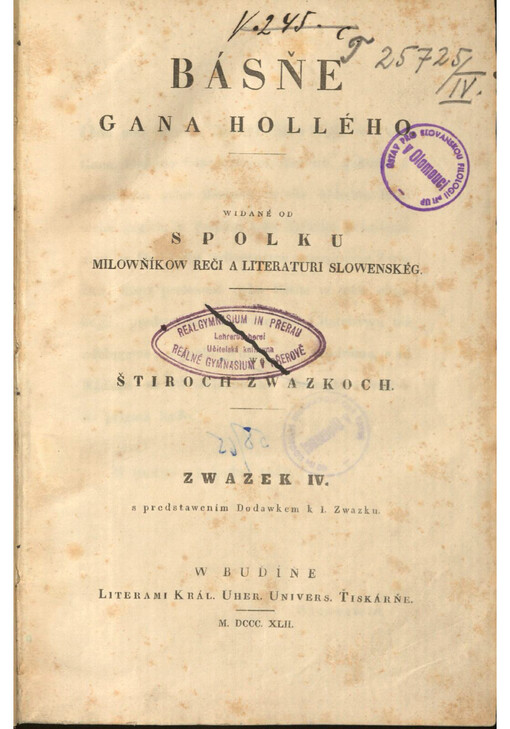 Básňe Gana Hollého. Zwazek IV.