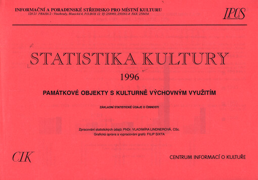Statistika kultury : památkové objekty s kulturně výchovným využitím. Základní statistické údaje o činnosti