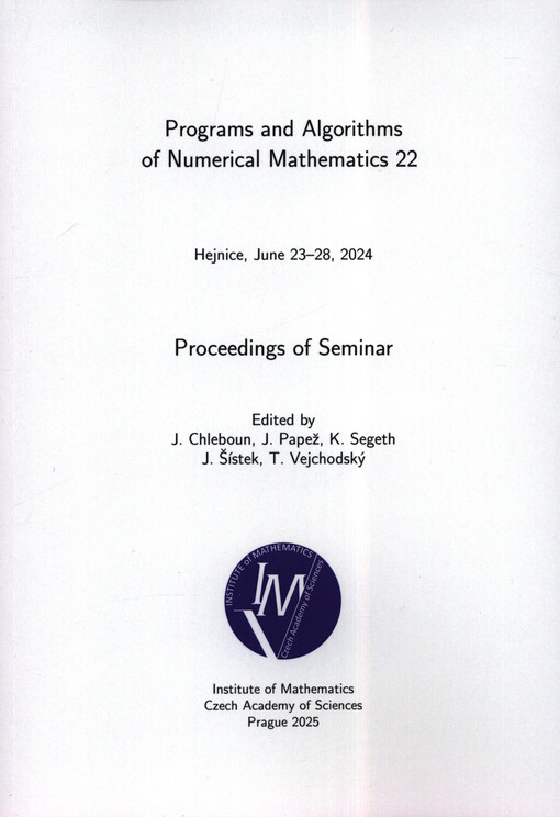 Programy a algoritmy numerické matematiky